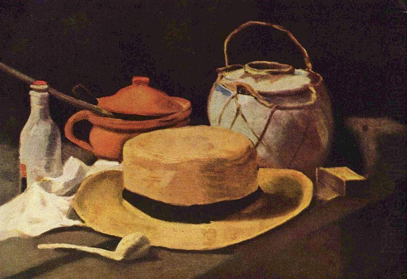 Stilleben mit Strohhut und Pfeife, Vincent Van Gogh
